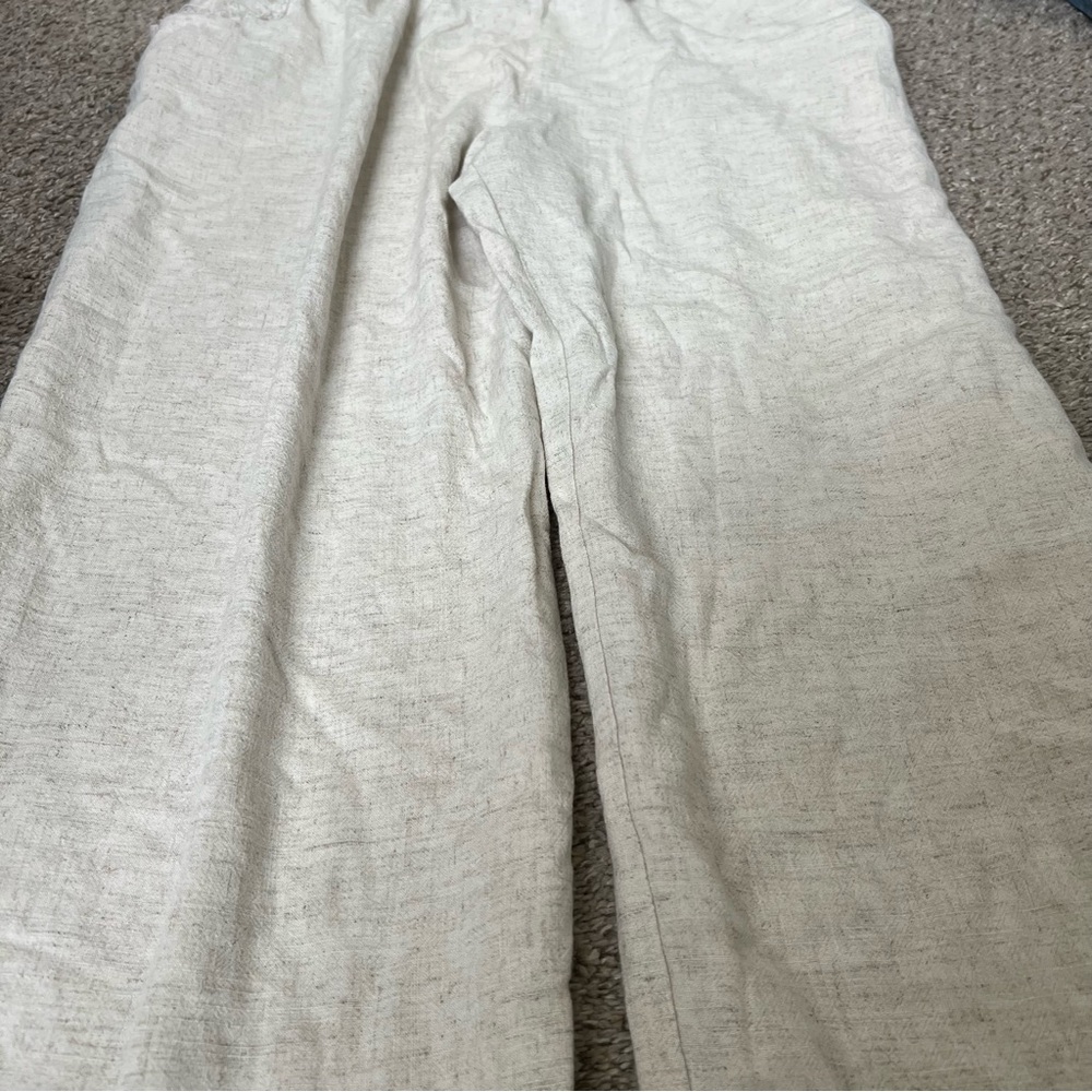 Umgee Wide Leg Pants in Light Natural - Picture 13 of 16